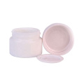 Eco-friendly unique 20g cream cosmetic container round glass cream jar white porcelain jar for skincare